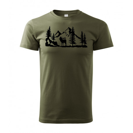 Tričko Jelen v lese