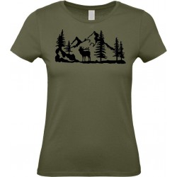 Tričko dámské Jelen v lese
